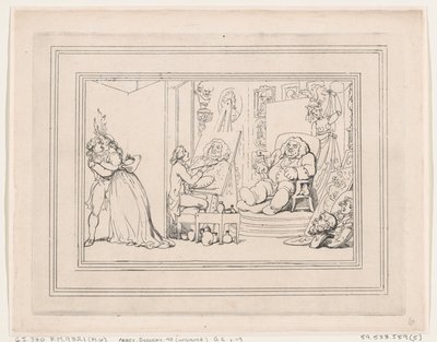 «Las delicias del baño», lámina 6 de Thomas Rowlandson