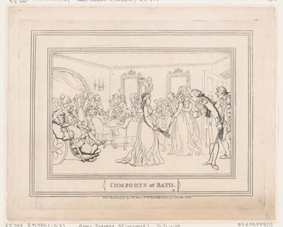 Las delicias del baño, lámina 8 de Thomas Rowlandson