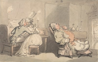 Comodidades de baño: El Maestro de Música de Thomas Rowlandson