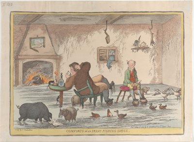 Comodidades de una cabaña de pesca irlandesa de Thomas Rowlandson