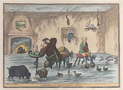 Comodidades de una cabaña de pesca irlandesa de Thomas Rowlandson