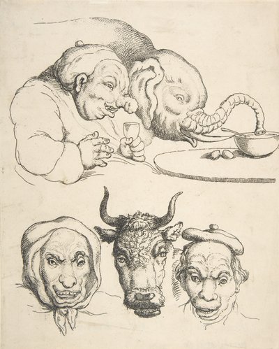 Anatomía comparativa, 1800-25 de Thomas Rowlandson