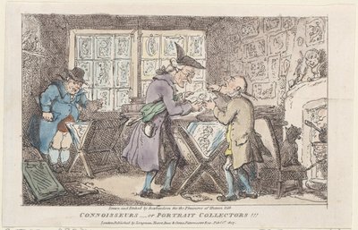 Conocedores o Coleccionistas de Retratos, 1807 de Thomas Rowlandson