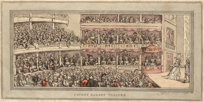 Teatro de Covent Garden, pub. Henry Brookes, 1786 de Thomas Rowlandson