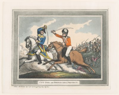 Cortar uno y proteger el brazo con brida, 1 de septiembre de 1798 de Thomas Rowlandson