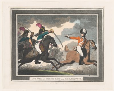 Corta Uno y Cabeza de Caballo cerca del Lado, Protege, 1 de septiembre de 1798 de Thomas Rowlandson