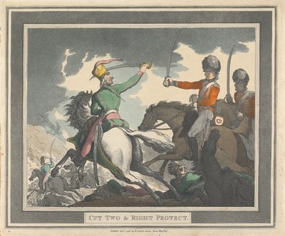 Corte dos y protección a la derecha de Thomas Rowlandson