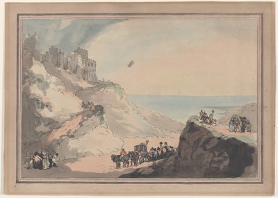 Salida del globo de Blanchard y Jeffries desde Dover, 7 de enero de 1785 de Thomas Rowlandson
