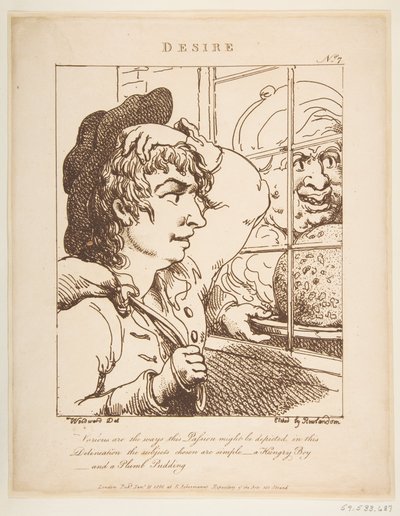 Desire Le Brun Travestido, o Caricaturas de las Pasiones de Thomas Rowlandson