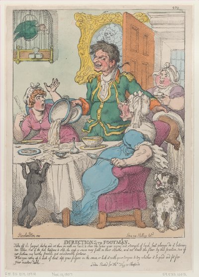 Instrucciones para los Lacayos, 10 de noviembre de 1807 de Thomas Rowlandson