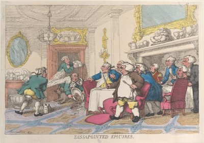 Epicúreos decepcionados de Thomas Rowlandson