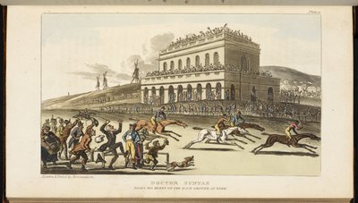 Doctor Syntax, pierde su dinero en la pista de carreras de York de Thomas Rowlandson