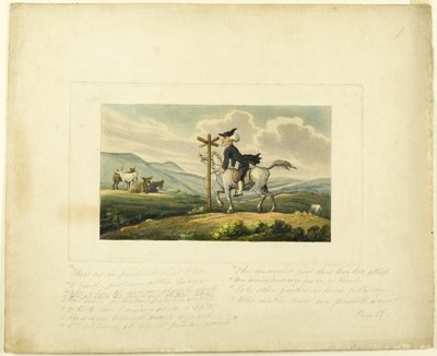 El Doctor Syntax perdiendo su camino, de El Tour del Doctor Syntax de Thomas Rowlandson