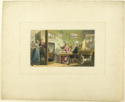 El Doctor Syntax regresó de su gira, de La gira del Doctor Syntax de Thomas Rowlandson