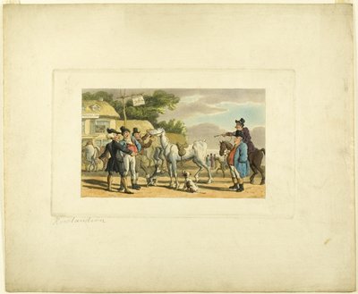 El doctor Syntax vende a Grizzle, de El tour del doctor Syntax de Thomas Rowlandson