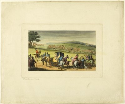El Dr. Syntax en una revisión, de El Tour del Dr. Syntax de Thomas Rowlandson