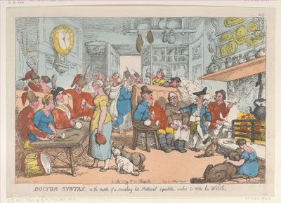 El doctor Syntax, en medio de una acalorada disputa política, desea irse, 31 de agosto de 1813 de Thomas Rowlandson