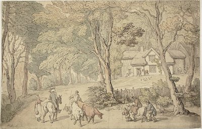 Doctor Syntax en el camino de Thomas Rowlandson