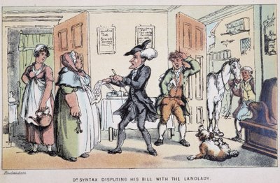El doctor disputando una cuenta (¿en un hotel?) - en "Doctor Syntax
