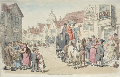 Dolphins Inn: Coches de Greenwich y Woolwich, 1816 de Thomas Rowlandson