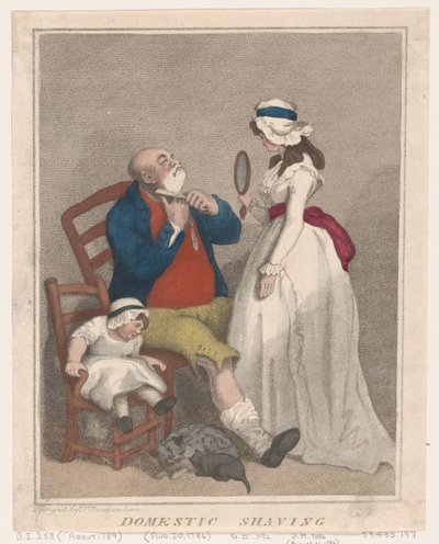 Afeitado doméstico, 21 de agosto de 1786 de Thomas Rowlandson