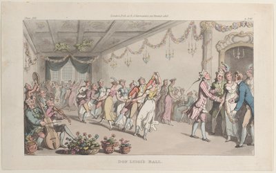 El baile de Don Luigi, de Nápoles y la Campagna Felice: en una serie de cartas, 1 de junio de 1815 de Thomas Rowlandson