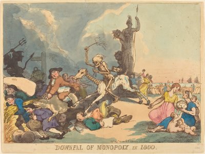 La caída del monopolio en 1800 de Thomas Rowlandson