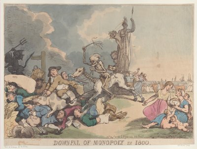 Caída del monopolio en 1800, 14 de agosto de 1800 de Thomas Rowlandson