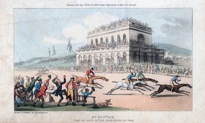El Dr. Syntax pierde su dinero en el hipódromo de York, 1813 de Thomas Rowlandson