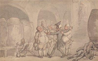 El Dr. Sintaxis se libera del sótano de Thomas Rowlandson