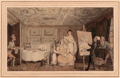 El Dr. Sintaxis pinta un retrato de Thomas Rowlandson