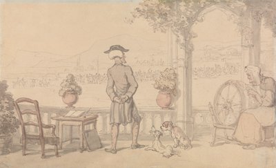 El Dr. Syntax reflexiona en voz alta de Thomas Rowlandson