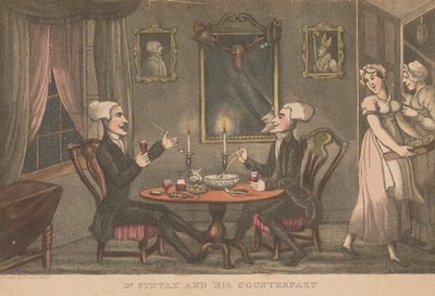 El Dr. Sintaxis y su homólogo de Thomas Rowlandson