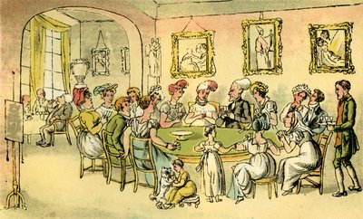 El Dr. Syntax en una fiesta de cartas de Thomas Rowlandson