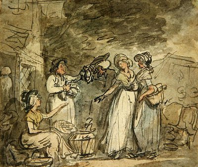 El Dr. Syntax negociando por patos de Thomas Rowlandson