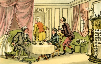 El Dr. Syntax haciendo su testamento de Thomas Rowlandson