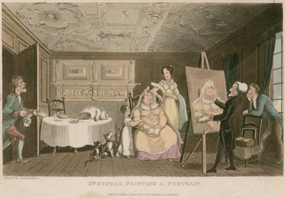 Dr. Syntax pintando un retrato de Thomas Rowlandson