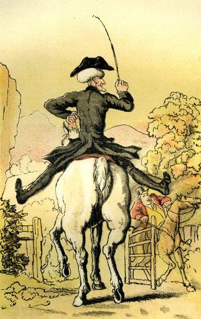 Dr. Syntax partiendo en busca de una esposa de Thomas Rowlandson