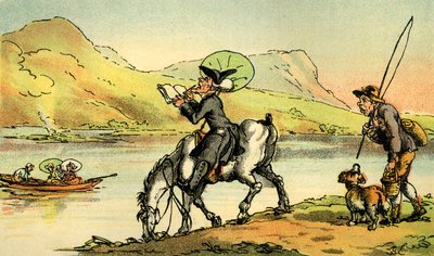 El Dr. Syntax dibujando el lago de Thomas Rowlandson