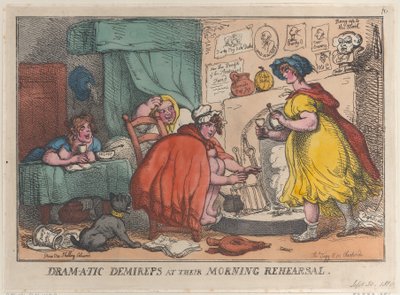 Ensayo matutino de las demireps dramáticas, 30 de septiembre de 1810 de Thomas Rowlandson