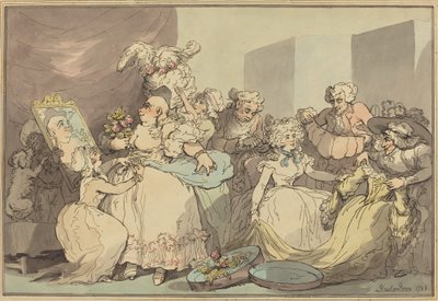 Vistiéndose para un Cumpleaños, 1788 de Thomas Rowlandson