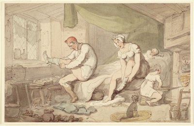 Escena del cambio de ropa de Thomas Rowlandson