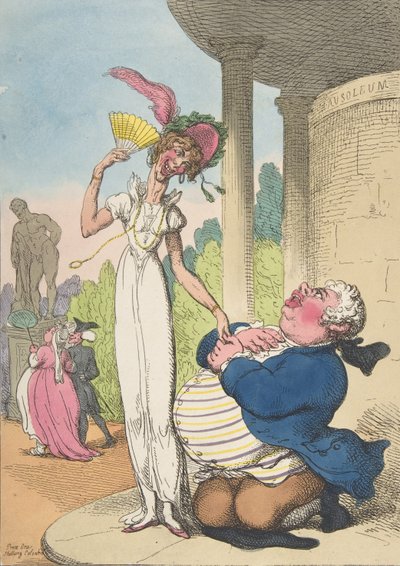 Hidropesía Cortejando a la Consunción, 25 de octubre de 1810 de Thomas Rowlandson