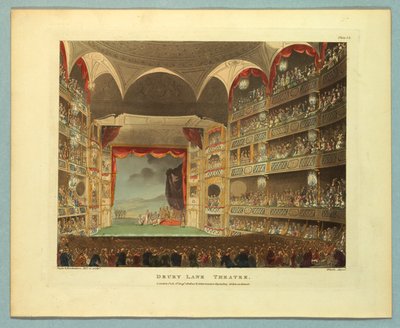 Teatro Drury Lane del Repositorio de Ackermann de Thomas Rowlandson