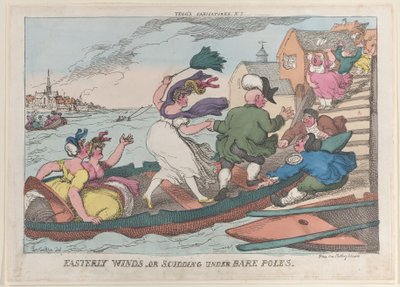 Vientos del Este, o Navegando Bajo Palos Desnudos, 10 de mayo de 1810 de Thomas Rowlandson