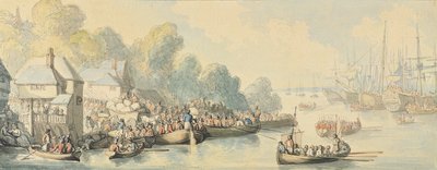Embarque en Southampton el 20 de junio después de la Acción de Lord Howe - Versión B, c.1794 de Thomas Rowlandson