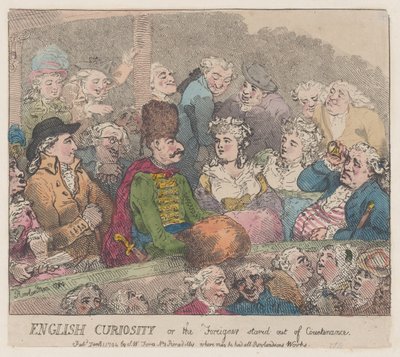 Curiosidad inglesa o el extranjero mirado con desdén de Thomas Rowlandson