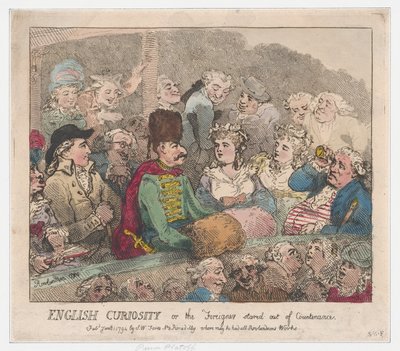 Curiosidad inglesa o el extranjero mirado con desdén, 1 de enero de 1794 de Thomas Rowlandson