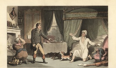 Caballero inglés recibiendo una carta de su familia de Thomas Rowlandson
