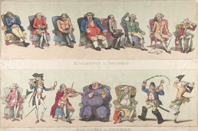 Ingleses en noviembre, franceses en noviembre, 25 de noviembre de 1788 de Thomas Rowlandson